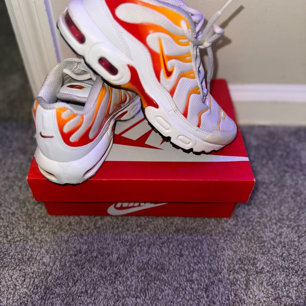 Nike Orange and White Air Max Sneakers